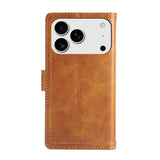 iPhone 18 Pro Max / 17 Pro Max EIDERWOOD Kunstskinn Flip Deksel m. Lommebok - Lysbrun