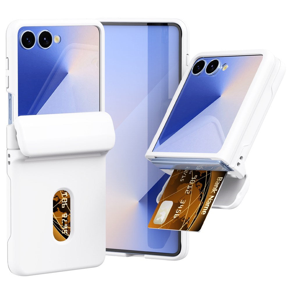 EIDERWOOD Samsung Galaxy Z Flip7 Hard Plast Deksel m. Kortholder - Hvit