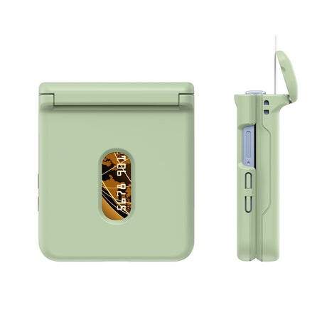 EIDERWOOD Samsung Galaxy Z Flip7 Hard Plast Deksel m. Kortholder - Grønn