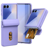 EIDERWOOD Samsung Galaxy Z Flip7 Hard Plast Deksel m. Kortholder - Lilla