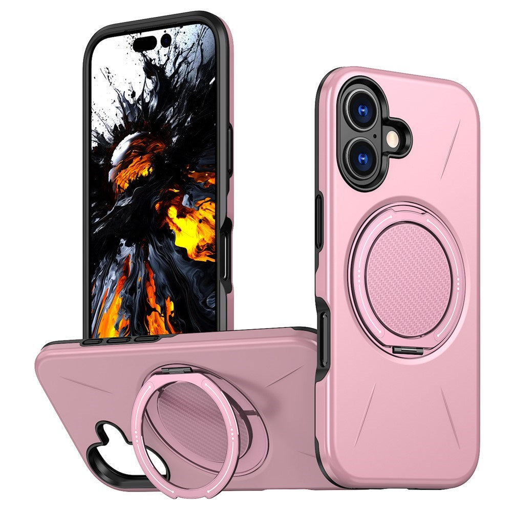 EIDERWOOD iPhone 17 Deksel med Roterende Kickstand – MagSafe Kompatibel – Rosa