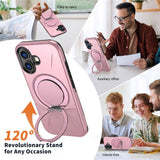 EIDERWOOD iPhone 17 Deksel med Roterende Kickstand – MagSafe Kompatibel – Rosa