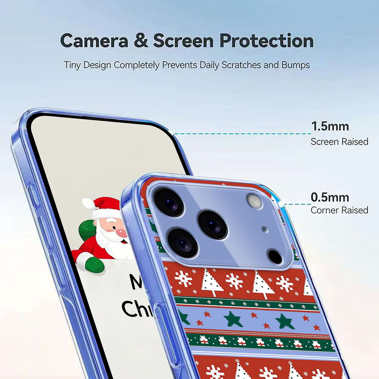 EIDERWOOD iPhone 17 Pro Max Fleksibelt Plast Juledeksel med Motiv - Gjennomsiktig / Mønster