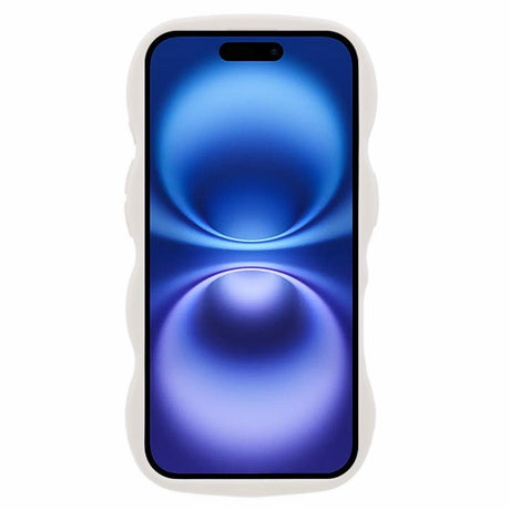 EIDERWOOD iPhone 17 Fleksibelt Plast Wavy Deksel - Hvit