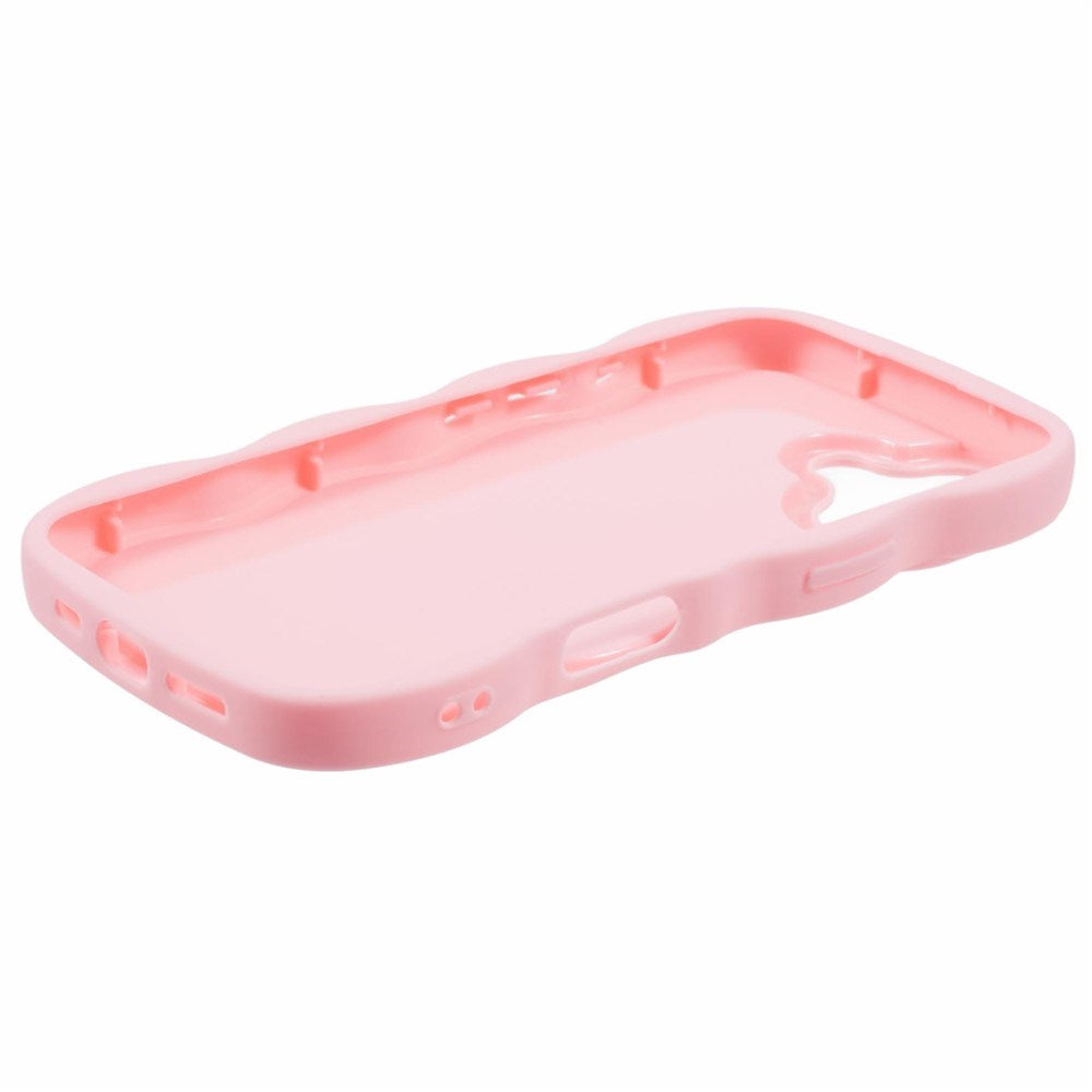 EIDERWOOD iPhone 17 Fleksibelt Plast Wavy Deksel - Rosa