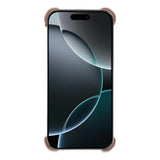 iPhone 16 Pro Todelt Metall Bumper Deksel m. Støttefunksjon & Linsebeskytter - Gull