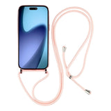 EIDERWOOD iPhone Air Fleksibelt Plast Deksel med Justerbar Stropp - MagSafe Kompatibel - Gjennomsiktig / Rosa