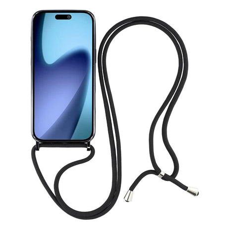 EIDERWOOD iPhone Air Fleksibelt Plast Deksel med Justerbar Stropp - MagSafe Kompatibel - Gjennomsiktig / Svart