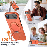 EIDERWOOD iPhone Air Deksel med Roterende Kickstand – MagSafe Kompatibel – Oransje