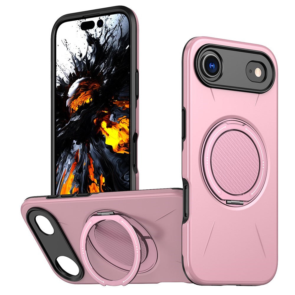 EIDERWOOD iPhone Air Deksel med Roterende Kickstand – Rosa