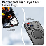 EIDERWOOD iPhone 17 Pro Deksel med Roterende Kickstand – MagSafe Kompatibel – Svart