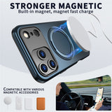 EIDERWOOD iPhone 17 Pro Max Deksel med Roterende Kickstand – MagSafe Kompatibel – Blå