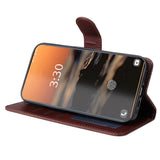 Samsung Galaxy S23 Ultra Flippdeksel i Skinn med Lommebok - Brun