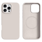 iPhone 16 Pro Max 2-i-1 Silikon & Hard Plast Deksel - MagSafe Kompatibel - Beige