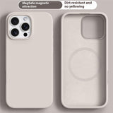 iPhone 16 Pro Max 2-i-1 Silikon & Hard Plast Deksel - MagSafe Kompatibel - Beige