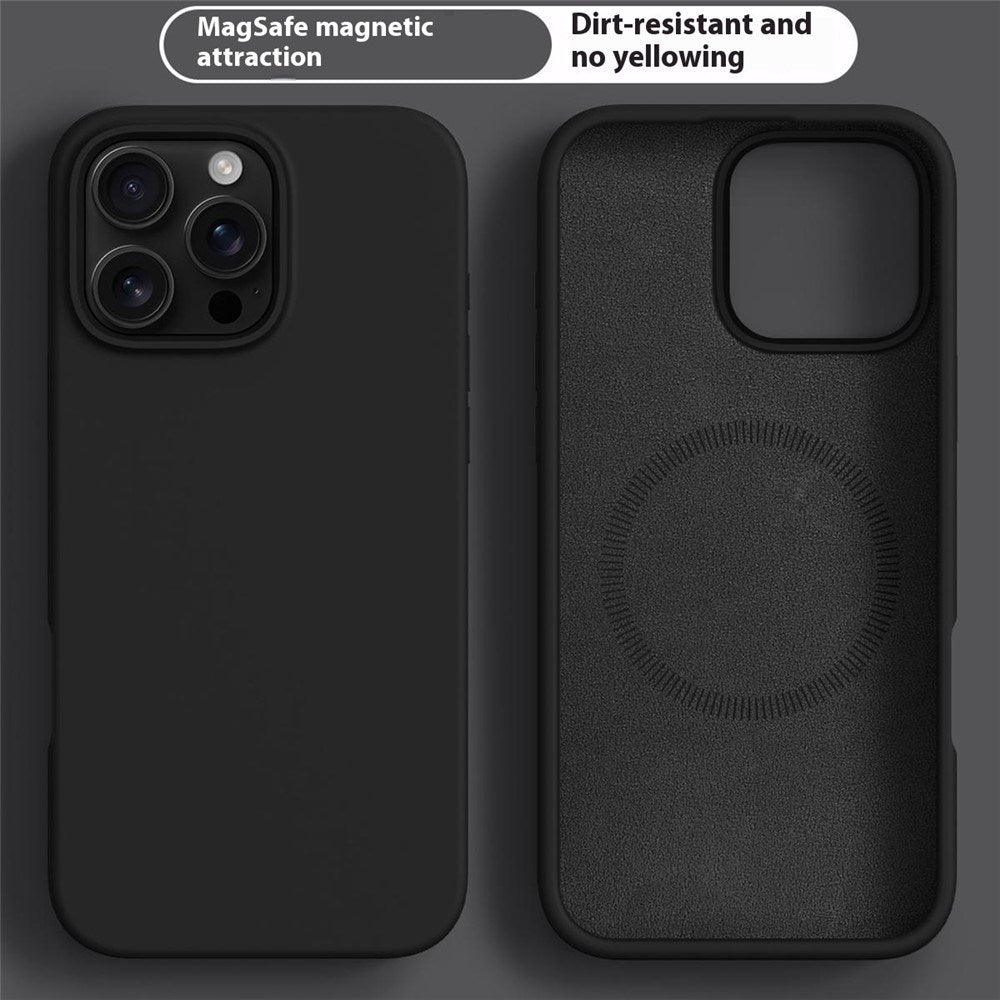 iPhone 16 Pro Max 2-i-1 Silikon & Hard Plast Deksel - MagSafe Kompatibel - Svart