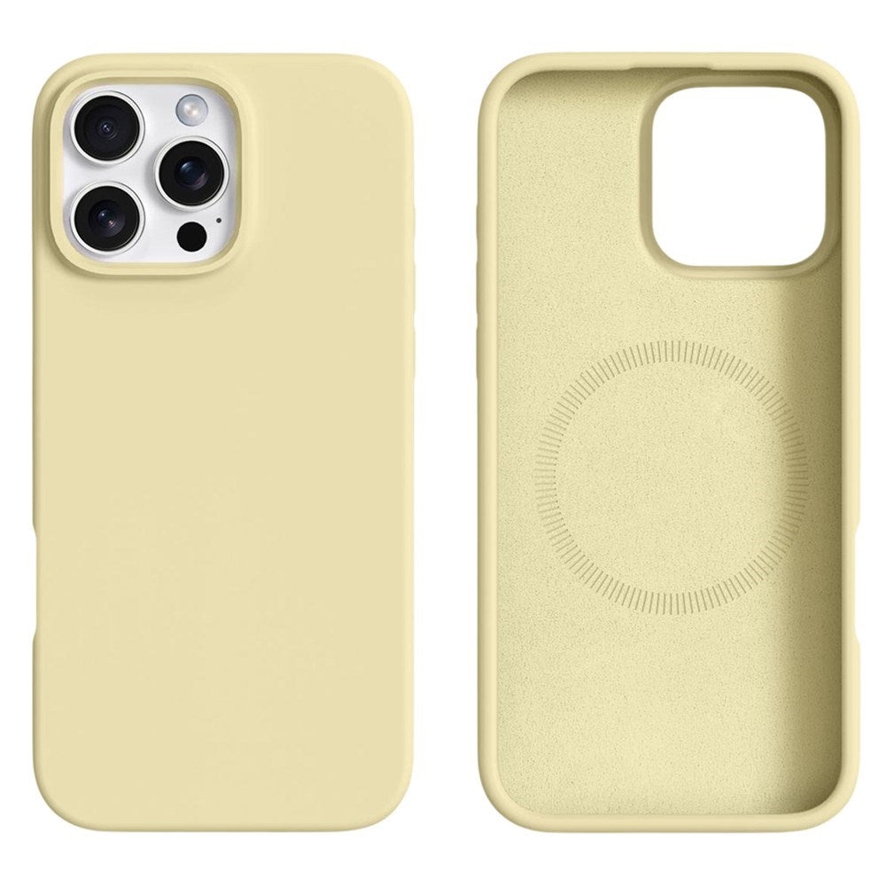 iPhone 16 Pro Max 2-i-1 Silikon & Hard Plast Deksel - MagSafe Kompatibel - Gul