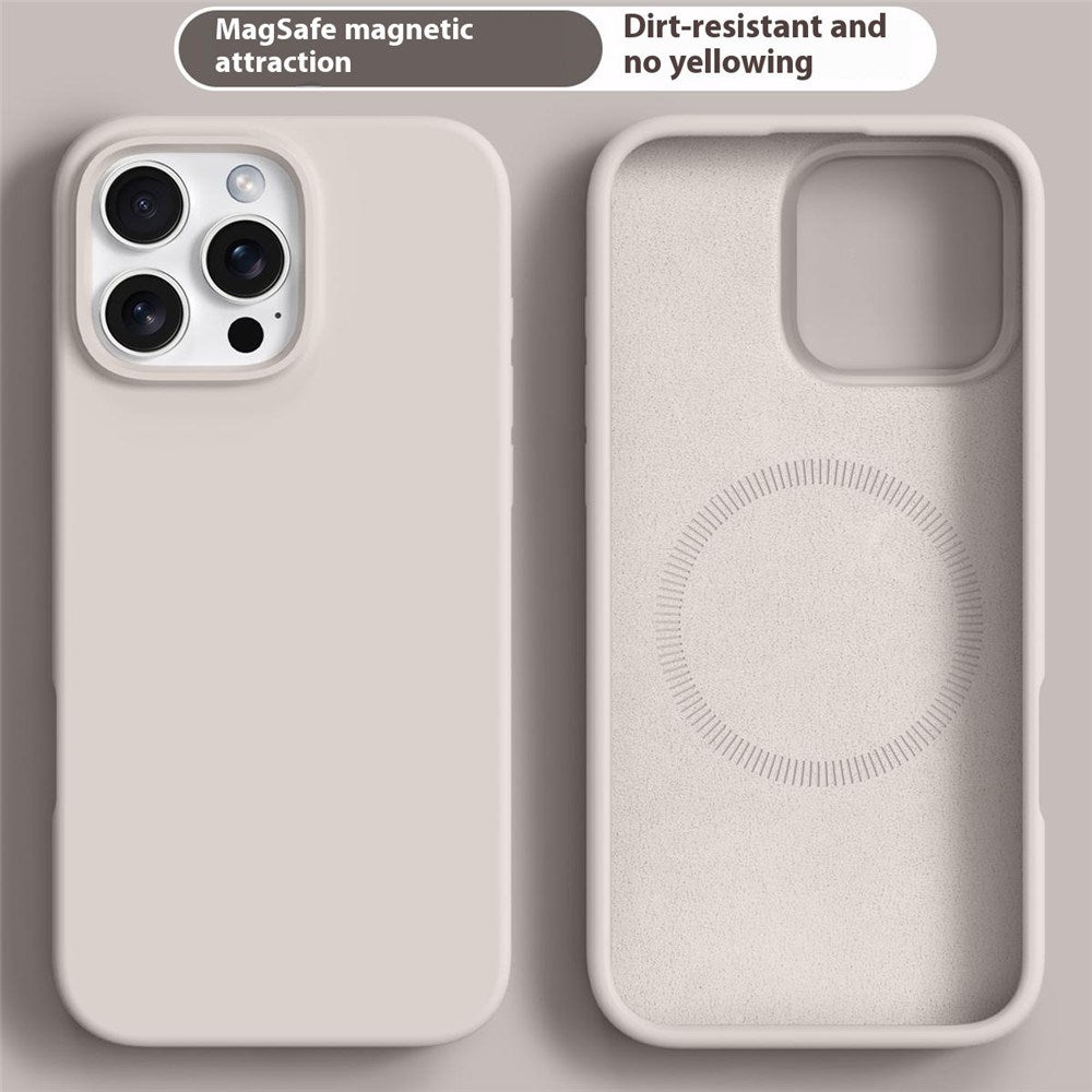 iPhone 16 Pro 2-i-1 Silikon & Hard Plast Deksel - MagSafe Kompatibel - Beige