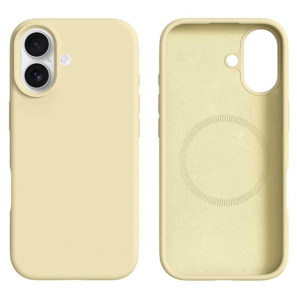 iPhone 16 2-i-1 Silikon & Hard Plast Deksel - MagSafe Kompatibel - Gul