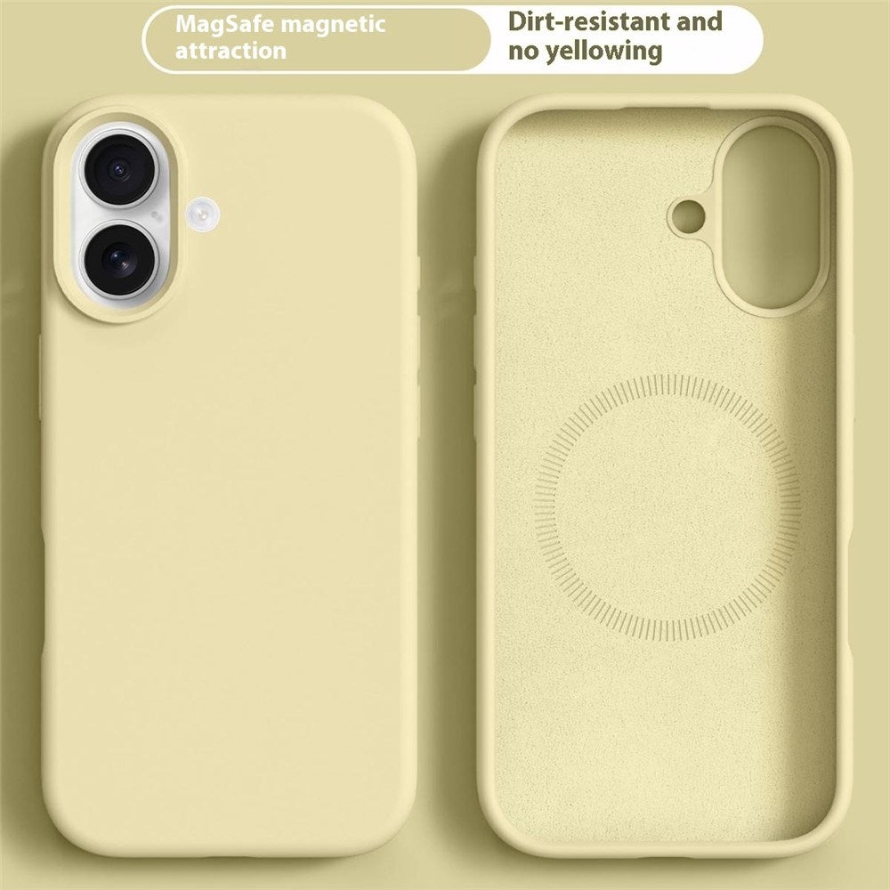 iPhone 17 2-i-1 Silikon- og Hard Plast Deksel – MagSafe-kompatibelt – Gul