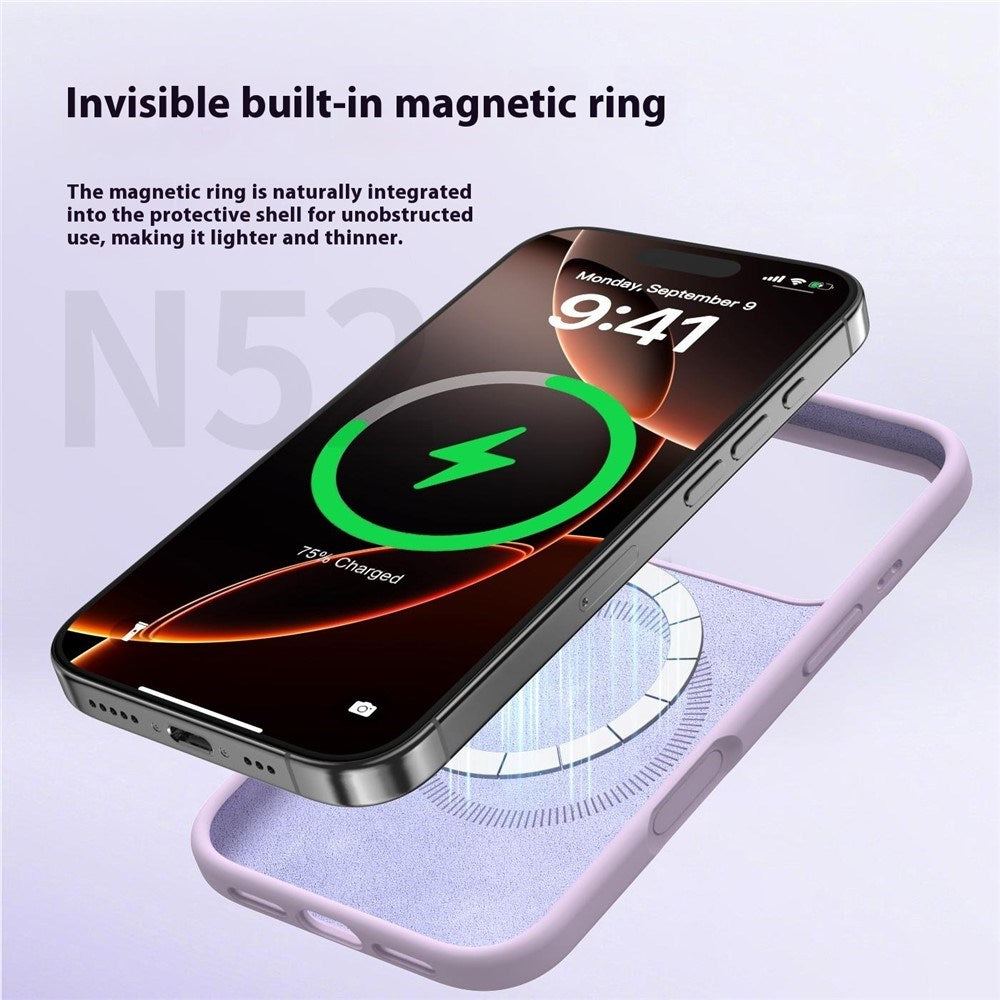 iPhone 17 Pro Max 2-i-1 Silikon- og Hard Plast Deksel – MagSafe-kompatibelt – Lys Lilla