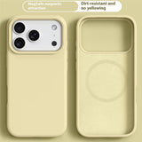 iPhone 17 Pro Max 2-i-1 Silikon- og Hard Plast Deksel – MagSafe-kompatibelt – Gul