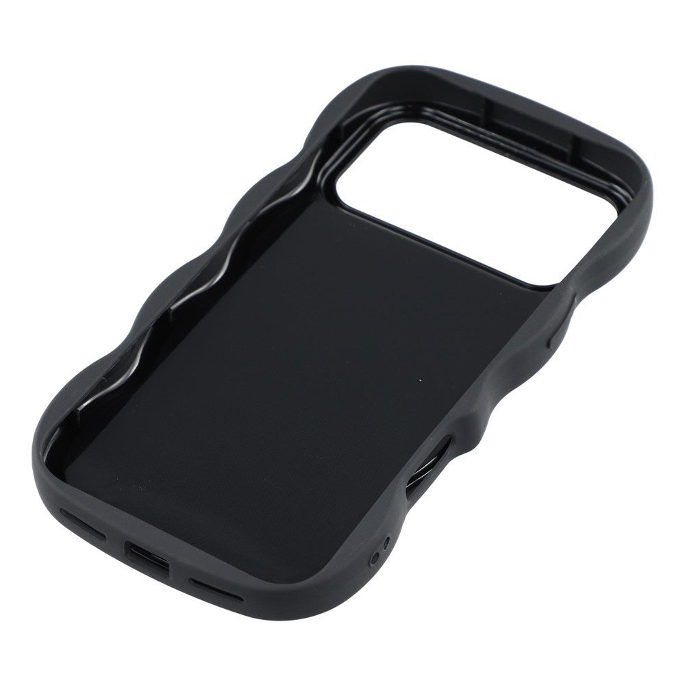 EIDERWOOD iPhone 17 Pro Max Fleksibelt Plast Wavy Deksel - Svart