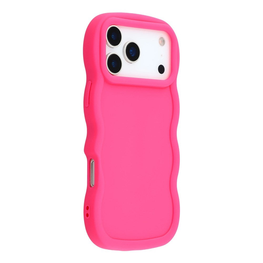 EIDERWOOD iPhone 17 Pro Max Fleksibelt Plast Wavy Deksel - Pink