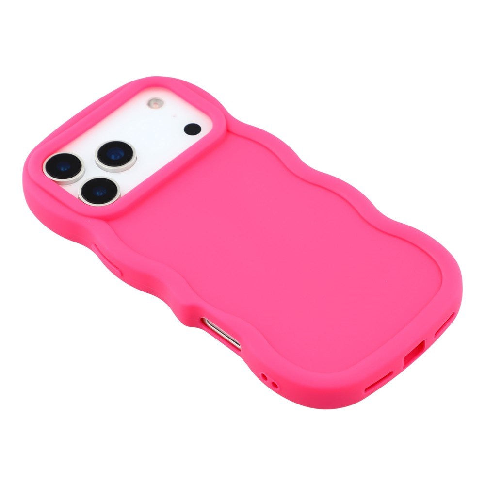 EIDERWOOD iPhone 17 Pro Max Fleksibelt Plast Wavy Deksel - Pink