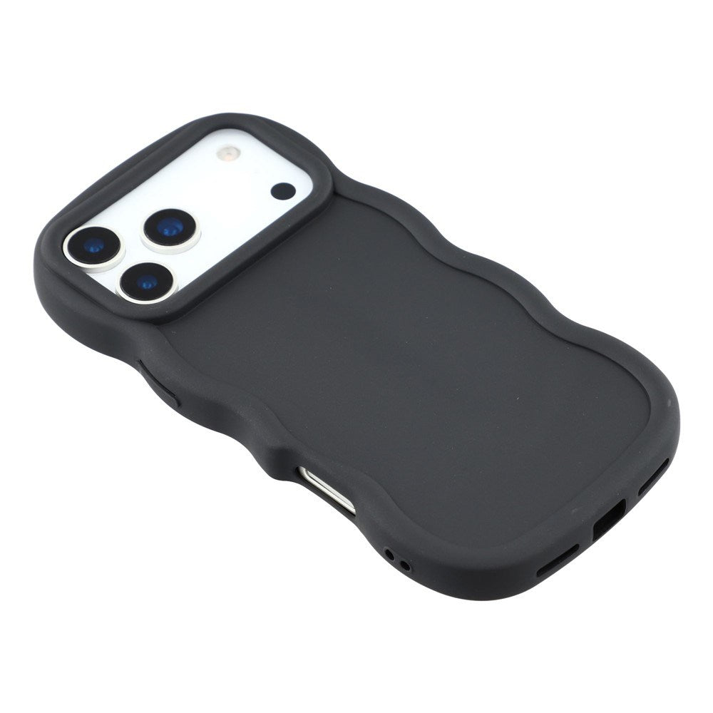 EIDERWOOD iPhone 17 Pro Fleksibelt Plast Wavy Deksel - Svart