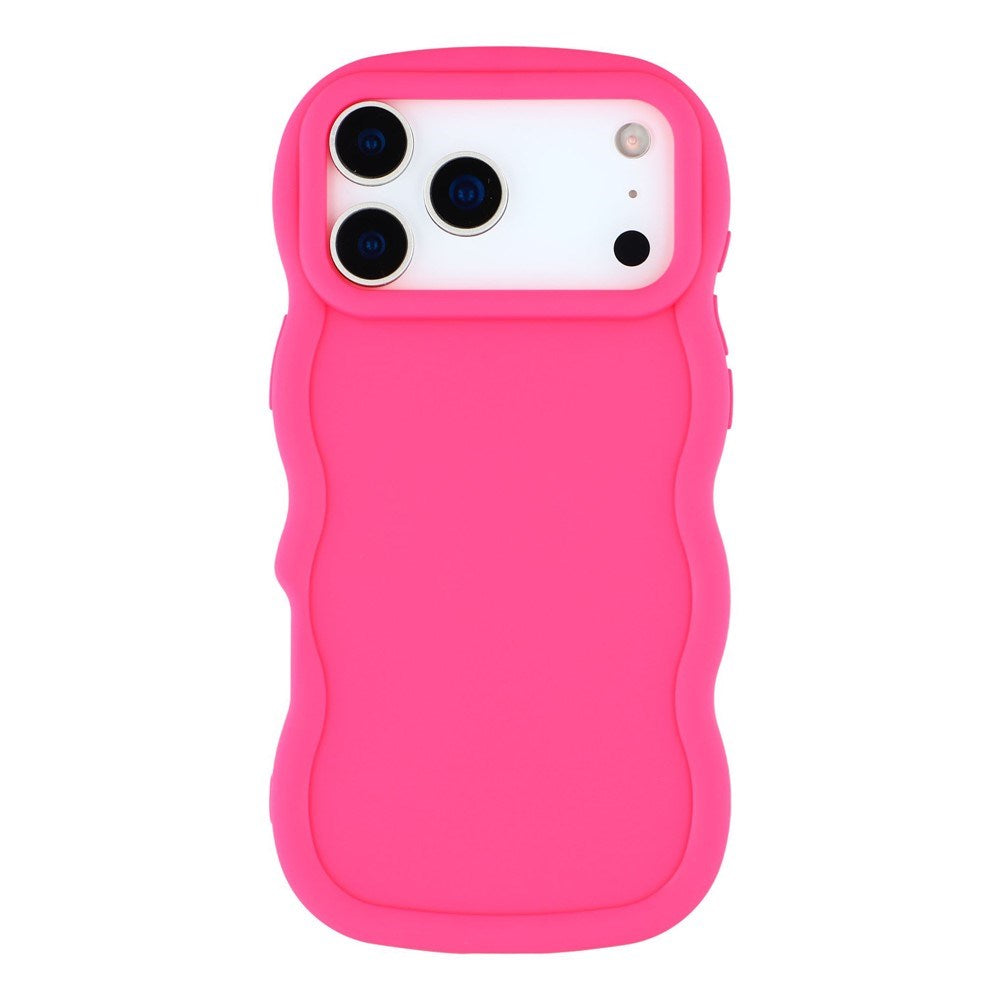 EIDERWOOD iPhone 17 Pro Fleksibelt Plast Wavy Deksel - Pink