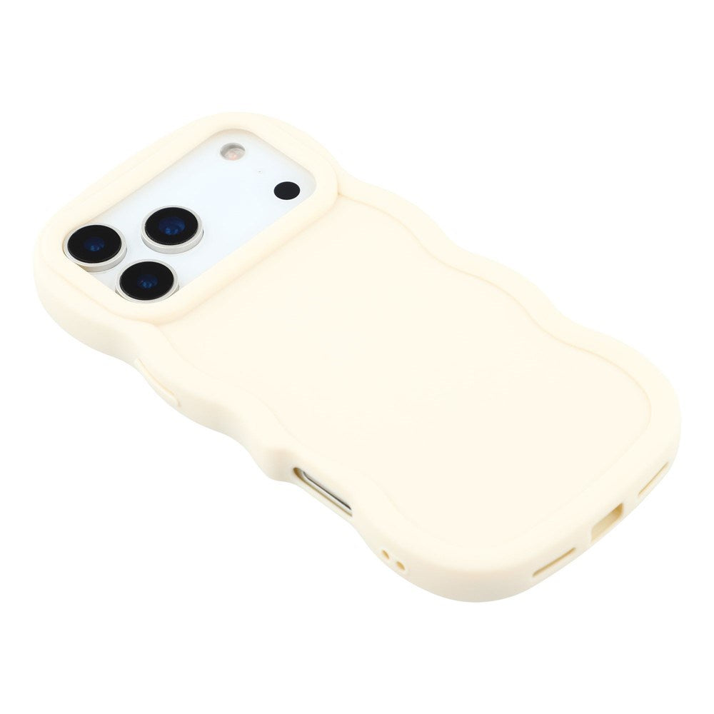 EIDERWOOD iPhone 17 Pro Fleksibelt Plast Wavy Deksel - Hvit