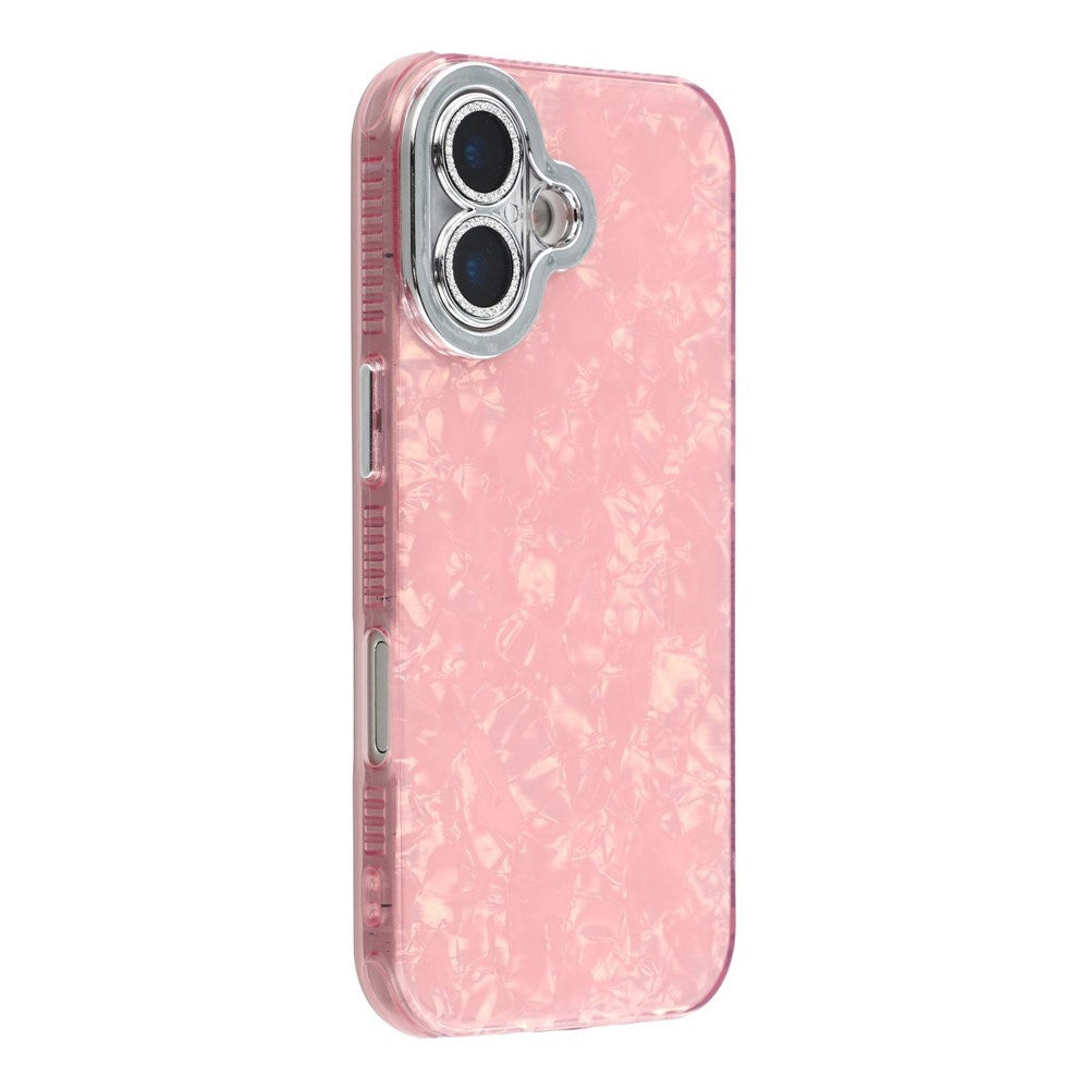 EIDERWOOD iPhone 17 Hybrid Plast Deksel m. Innebygd Kameralinsebeskyttelse - Perlemorsmønster / Rosa