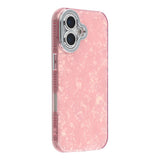 EIDERWOOD iPhone 17 Hybrid Plast Deksel m. Innebygd Kameralinsebeskyttelse - Perlemorsmønster / Rosa