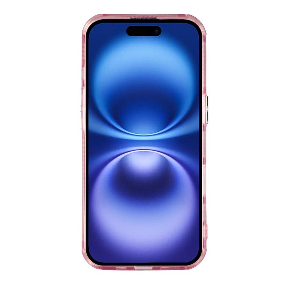 EIDERWOOD iPhone 17 Hybrid Plast Deksel m. Innebygd Kameralinsebeskyttelse - Rynket Mønster / Rosa