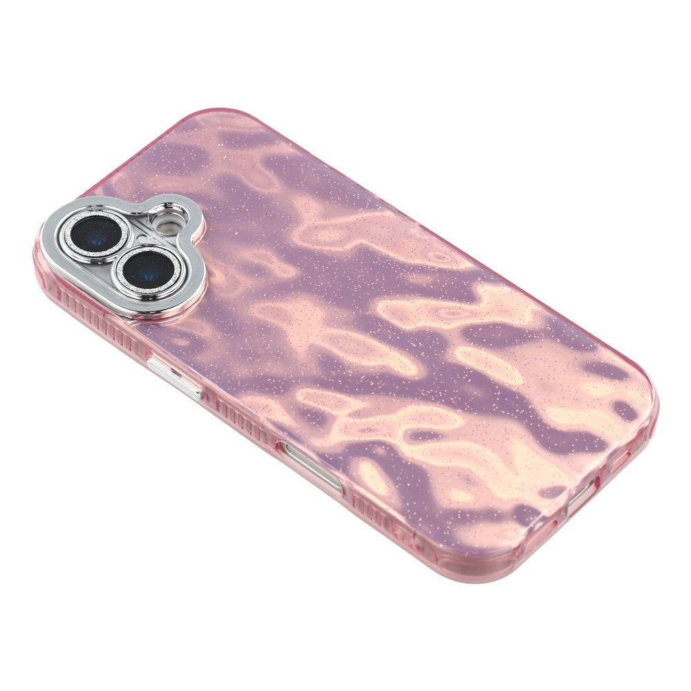 EIDERWOOD iPhone 17 Hybrid Plast Deksel m. Innebygd Kameralinsebeskyttelse - Rynket Mønster / Rosa
