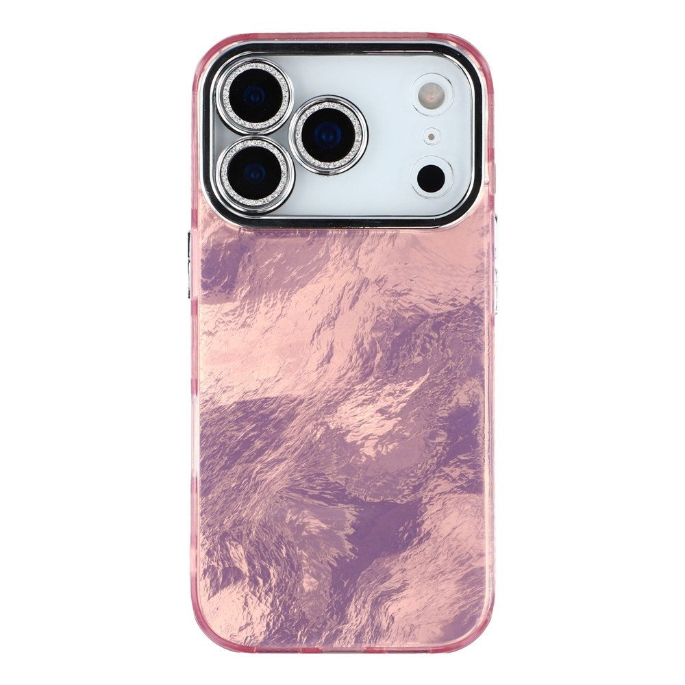 EIDERWOOD iPhone 17 Pro Hybrid Plast Deksel m. Innebygd Kameralinsebeskyttelse - Folie Mønster / Rosa