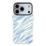 EIDERWOOD iPhone 17 Pro Max Hybrid Plast Deksel m. Innebygd Kameralinsebeskyttelse - Bølget Mønster / Sølv