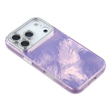 EIDERWOOD iPhone 17 Pro Max Hybrid Plast Deksel m. Innebygd Kameralinsebeskyttelse - Folie Mønster / Lilla