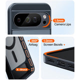 Google Pixel 10 Pro XL TORRAS Ostand L1 Hybrid Deksel m. Kickstand – MagSafe Kompatibel – Svart