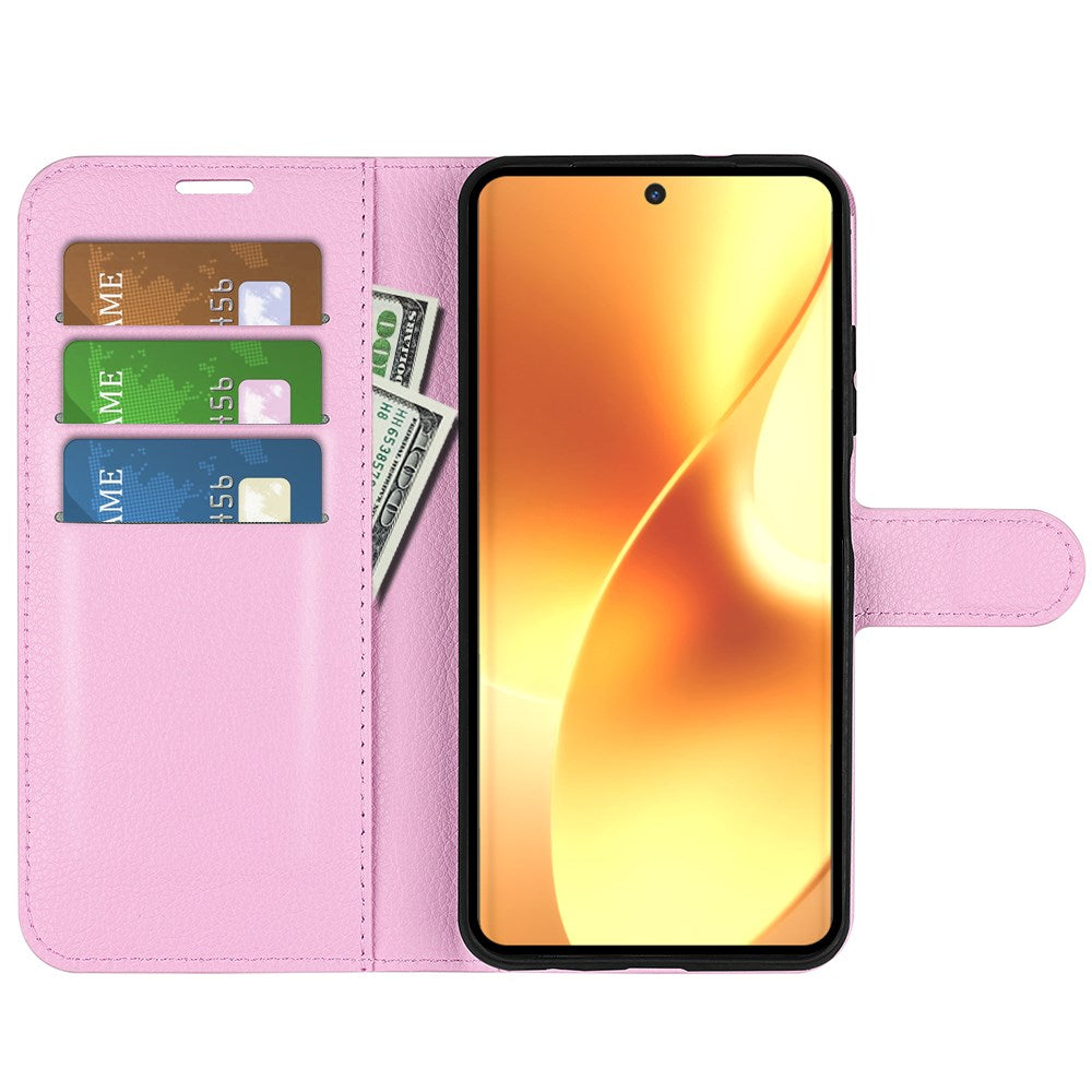 Realme 15 EIDERWOOD Kunstskinn Flip Deksel med Kortholder & Ståfunksjon - Rosa