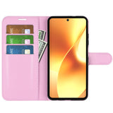 Realme 15 EIDERWOOD Kunstskinn Flip Deksel med Kortholder & Ståfunksjon - Rosa
