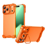 iPhone 17 Pro Todelt Metall Bumper Deksel m. Støttefunksjon & Linsebeskytter - Oransje