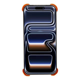 iPhone 17 Pro Todelt Metall Bumper Deksel m. Støttefunksjon & Linsebeskytter - Oransje