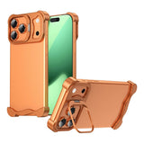 iPhone 17 Pro Todelt Metall Bumper Deksel m. Støttefunksjon & Linsebeskytter - Oransje
