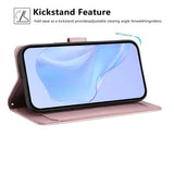 Motorola Moto G86 Power EIDERWOOD Kunstskinn Deksel med Stropp & Kortholder – Rose Gold