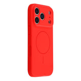 EIDERWOOD iPhone 17 Pro Fleksibelt Plast Deksel med Fôr Innvendig – MagSafe Kompatibel – Rød