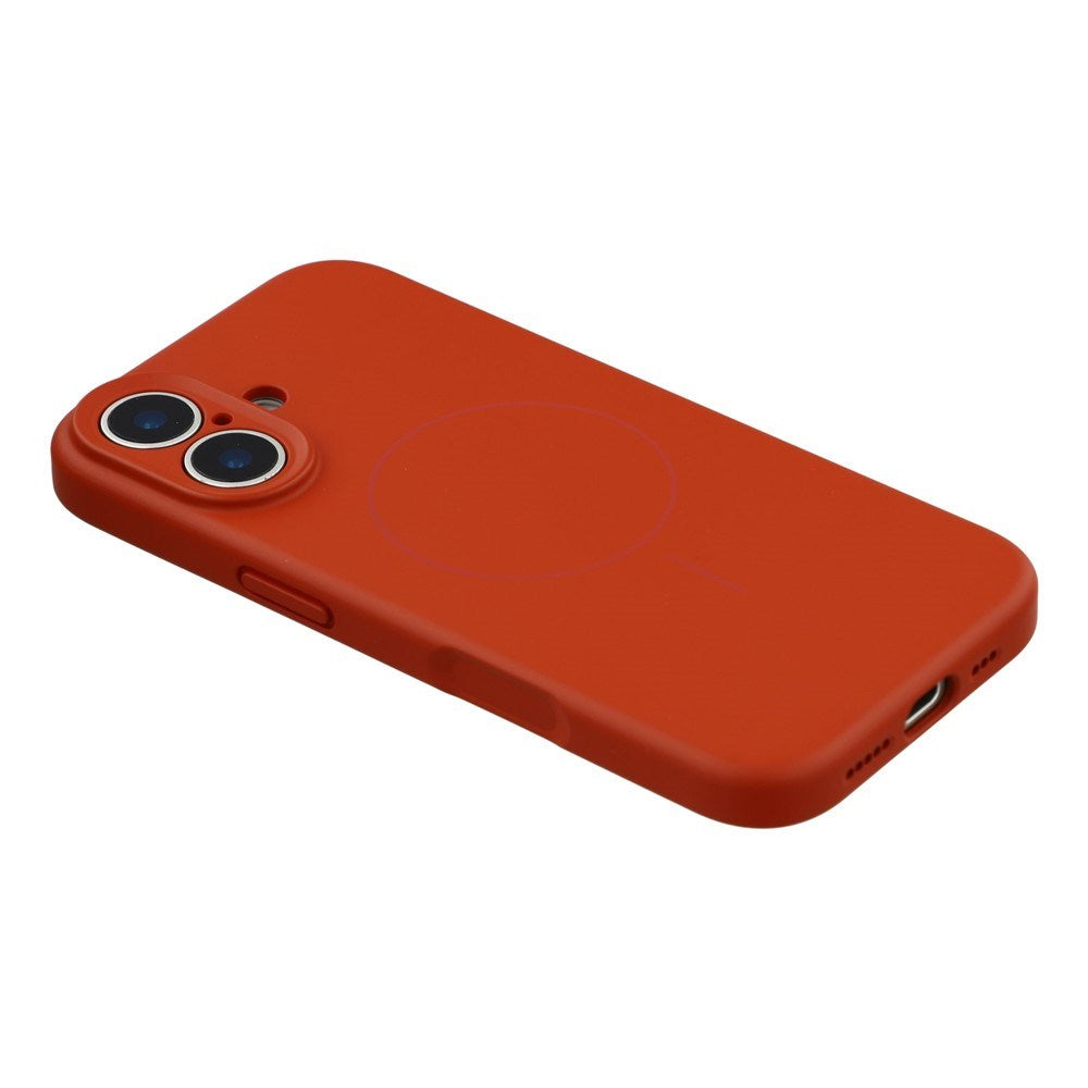 EIDERWOOD iPhone 17 Fleksibelt Plast Deksel med Fôr Innvendig – MagSafe Kompatibel – Mørkerød