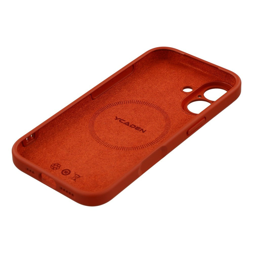 EIDERWOOD iPhone 17 Fleksibelt Plast Deksel med Fôr Innvendig – MagSafe Kompatibel – Mørkerød