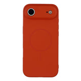 EIDERWOOD iPhone Air Fleksibelt Plast Deksel med Fôr Innvendig – MagSafe Kompatibel – Mørkerød